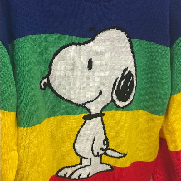 ***SOLD***Peanuts Snoopy Multicolor Crewneck Sweater - Picture 2 of 5